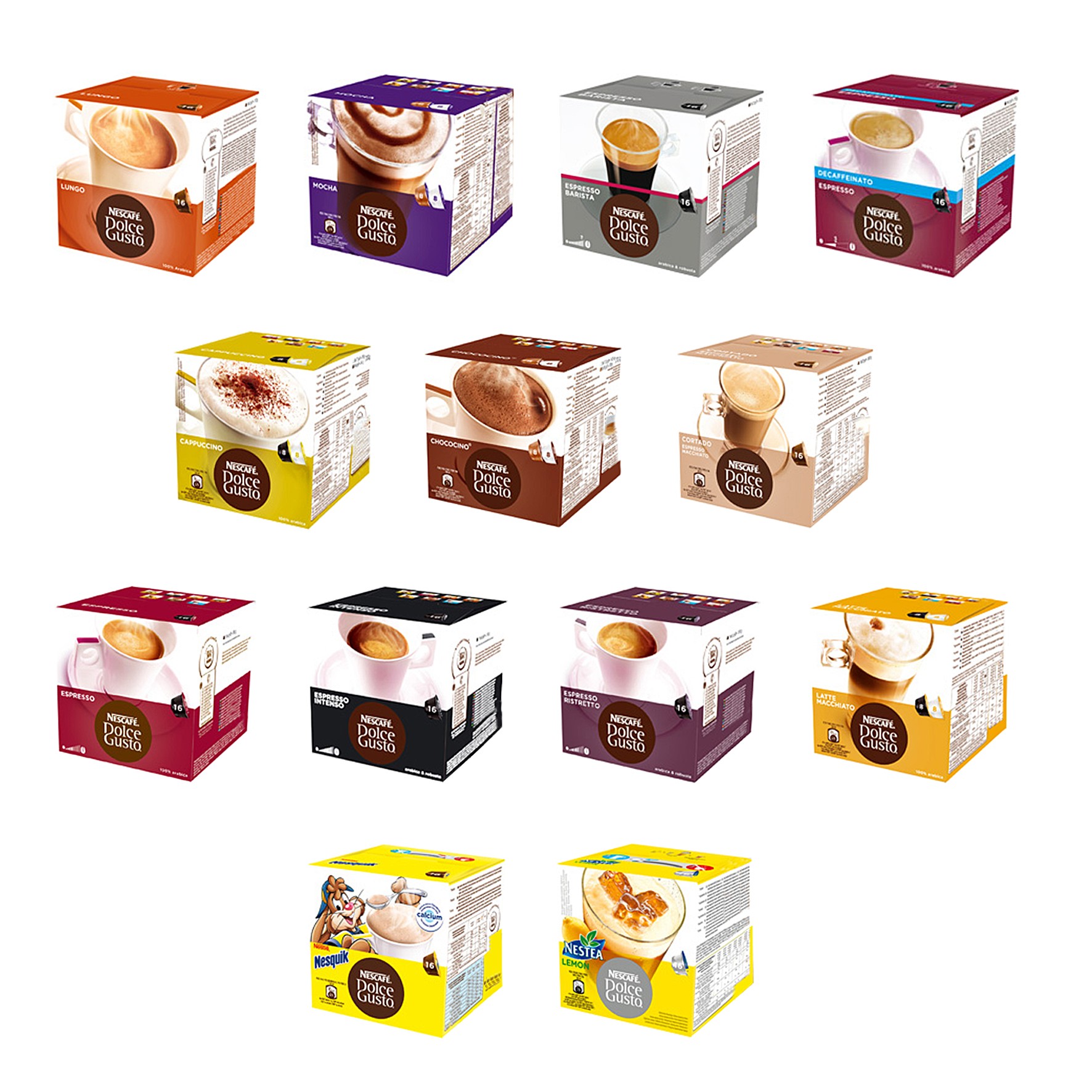 96 Coffee Capsules NESCAFE' DOLCE GUSTO 