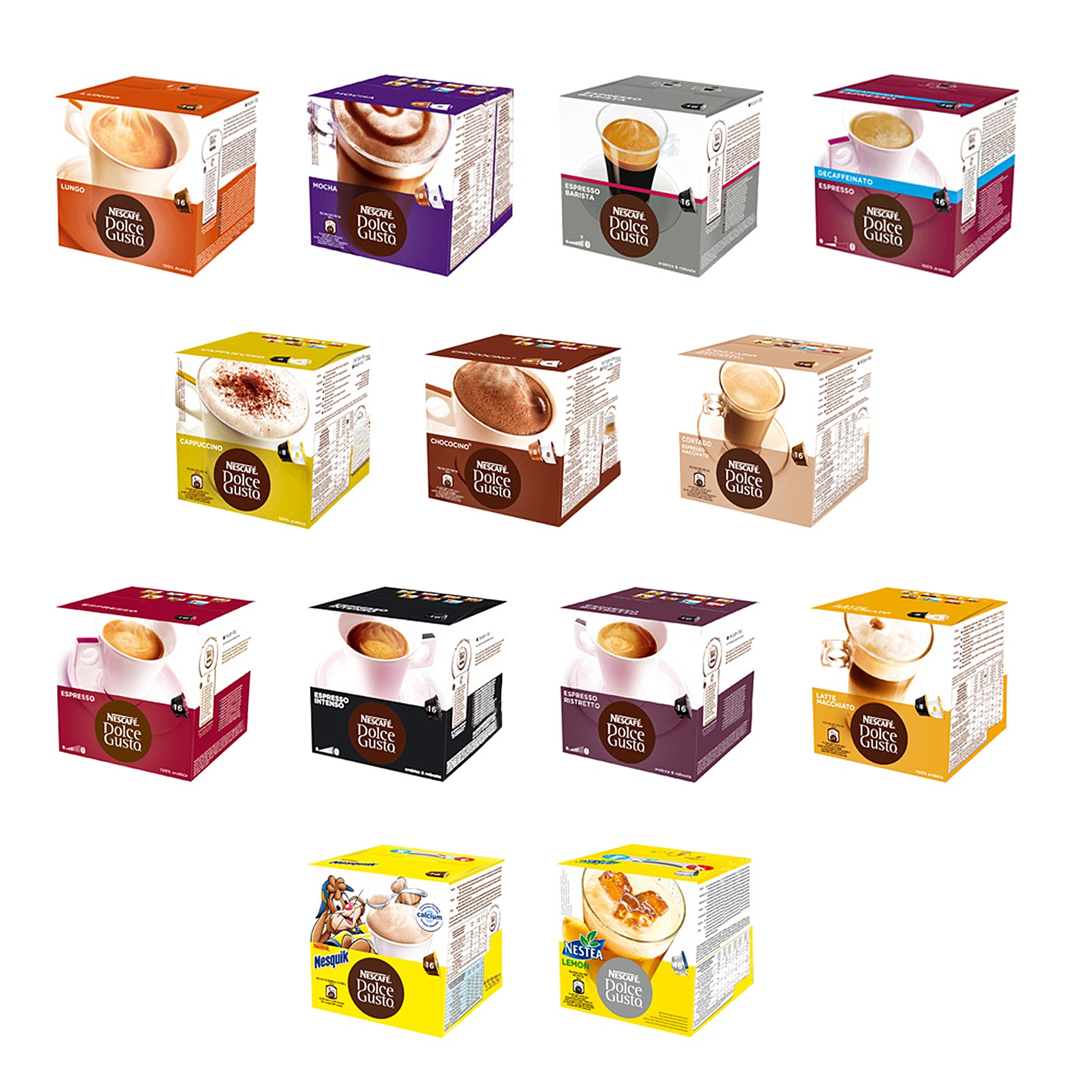 192 Coffee Capsules NESCAFE' DOLCE GUSTO Choose Your Flavors