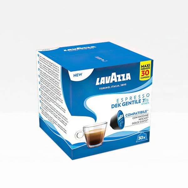 90 Capsule LAVAZZA Compatibile NESCAFE DOLCE GUSTO Espresso Dek Gentile